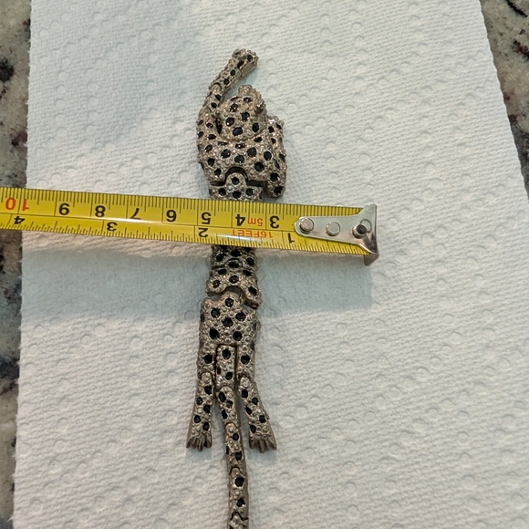 Vintage Leopard Brooch with Black Accents Statement Piece - Picture 4 of 5